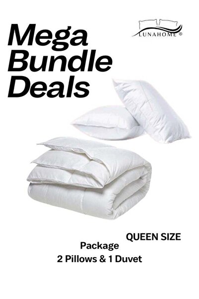 LUNA HOME عرض كومبو: 1 لحاف مقاس كوين 200*230 سم و2 وسادة 50*75 سم