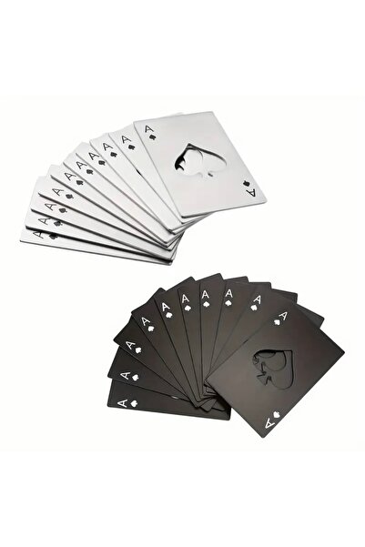 MODA 2 Pieces Stainless Steel Playing Card Bottle Opener
