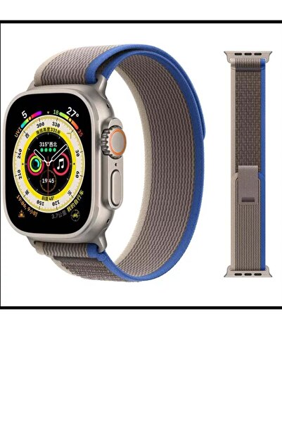 Generic The new Apple bracelet modern shape blue & gray size 45