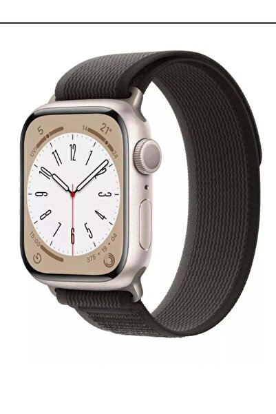 Generic Apple Watch strap made of rubber fabric black and gray size 42