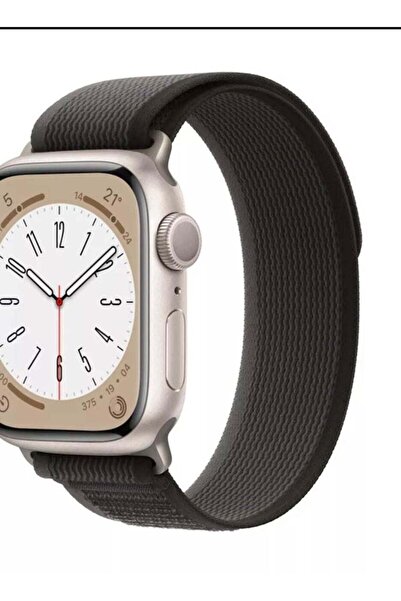 Generic Apple Watch band new shape Black with grey color size 45