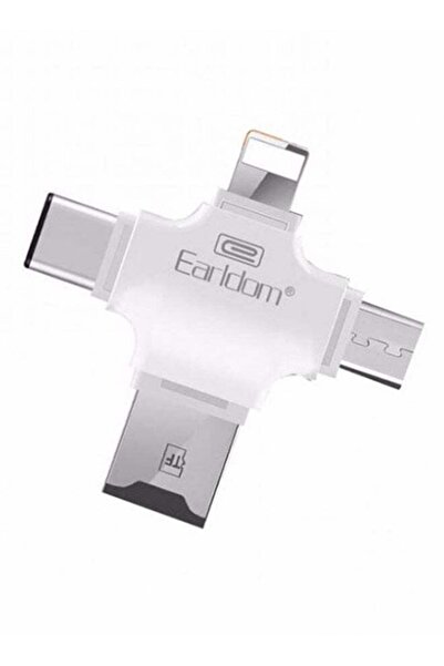 Earldom قارئ بطاقات الكل في واحد باللون الأبيض