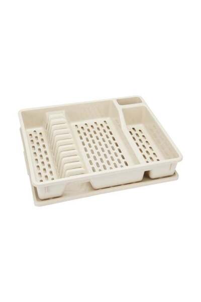 Home Box Kevin Dish Drainer With Tray Beige 44x36x9centimeter