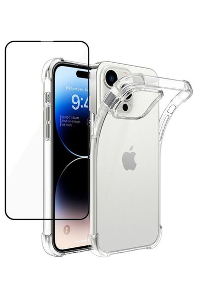 Margoun عبوة من قطعتين من الجراب الشفاف وواقي الشاشة لجهاز iPhone 14 Pro