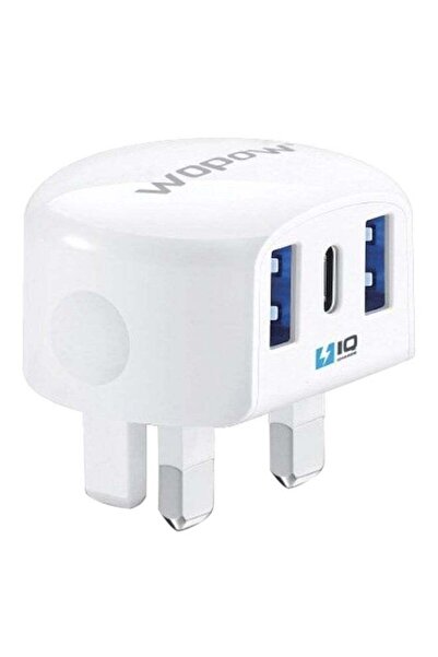 wopow 2-Port USB PowerBoost iQ Wall Charger White