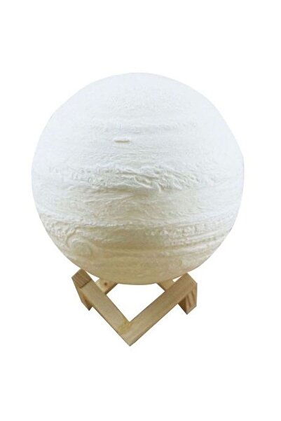 Generic مصباح ثلاثي الأبعاد على شكل قمر أزرق/بيج 10 سم