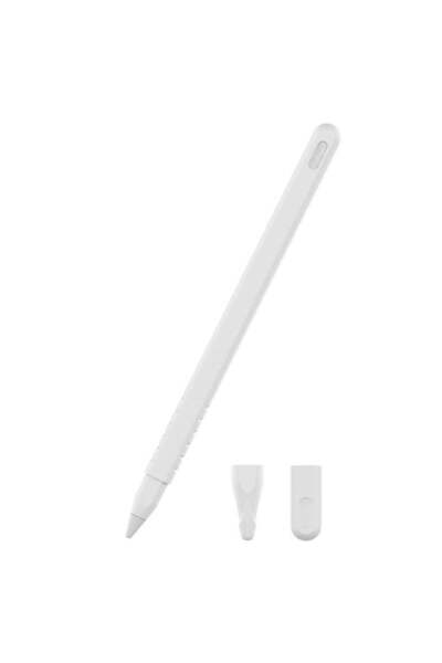 Generic Silicone Pen Protective Cover Case For iPad Pencil 2 White