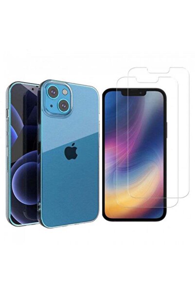 Margoun غطاء حماية TPU مكون من 3 قطع مع واقيين للشاشة لهاتف iPhone 13 مقاس 6....