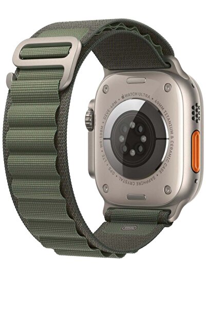 Generic New Apple Watch Band Strong Nylon Band Supports Sizes 42/44/45/49 Olive Color (Military Green)