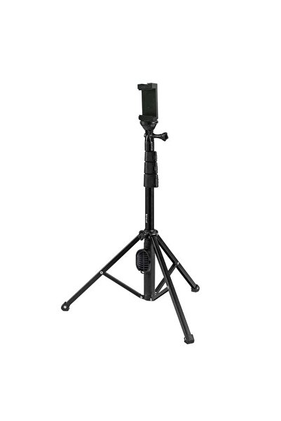 PULUZ عصا سيلفي ثلاثية القوائم قابلة للتمديد بزاوية 180 درجة مع حامل حذاء بار...