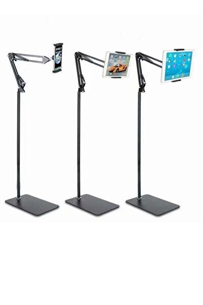 Generic حامل أرضي للكمبيوتر اللوحي، حامل معدني قابل للدوران بزاوية 360 درجة م...