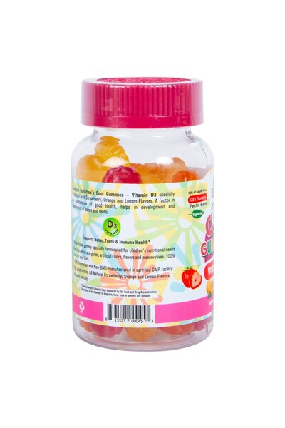 Sunshine Nutrition Cool Gummies Vitamin D3 1000IU – 60 Gummies (Bone & )