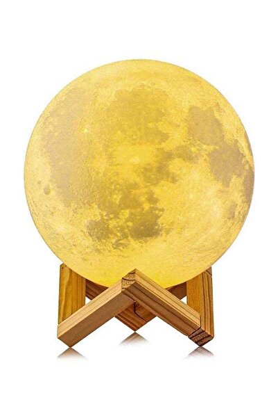 AMERTEER ضوء القمر LED RGB بـ 16 لونًا بتقنية الطباعة ثلاثية الأبعاد مع حامل ...