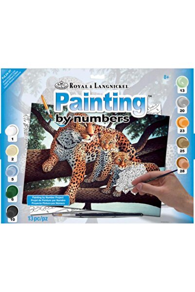 Royal&Langnickel لوحة النمر الأفريقي والأشبال - التلوين حسب الرقم