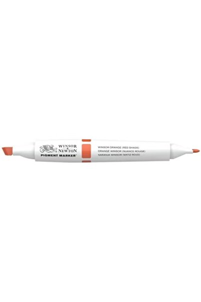 Winsor and Newton Pigment Graphic Art Marker Winsor Orange (Red Shade) Twin Tip