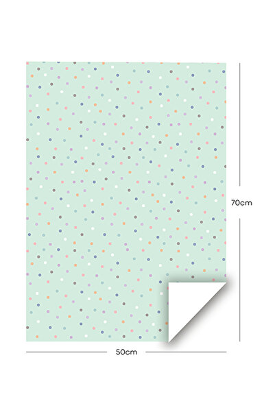 Share the Love Dots, Mint Green, Gift Wrapping Paper Pack