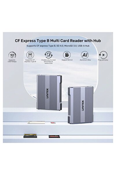 Unitek CFexpress Type B Card Reader with Hub – R1022C