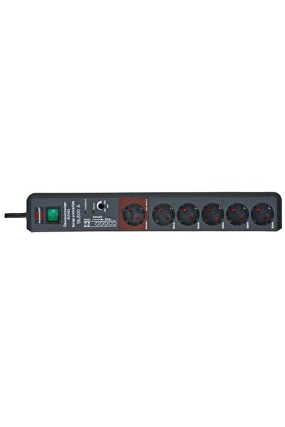 Brennenstuhl Power Strip 155953, 6 Schuko Outlets, 3m (Black)