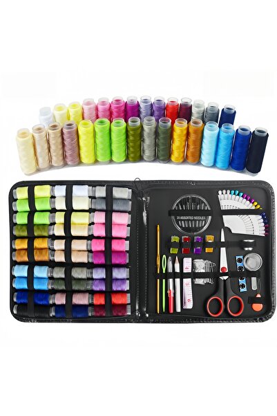 Choice5 مجموعة أدوات الخياطة الكاملة المكونة من 112 قطعة مع خيوط وإبر ومقص وشريط قياس وأزرار والمزيد من أجل DIY