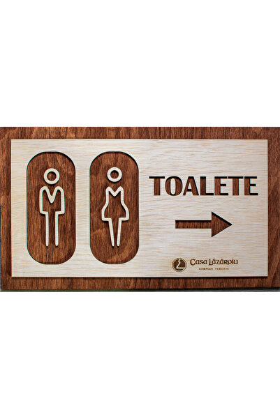 OEM Semn de Toaleta din Lemn HH1623 Personalizat 35 x 20 cm