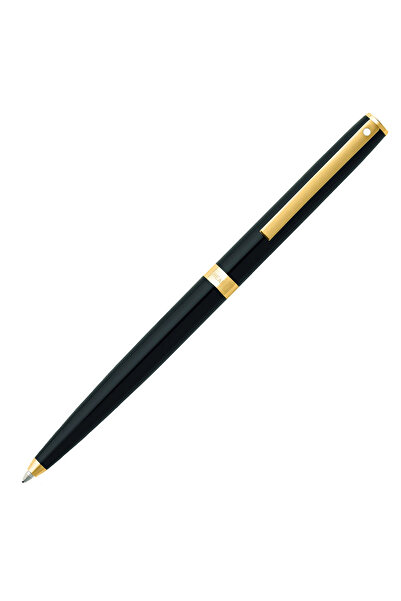 Sheaffer Sagaris Glossy Black Gold Trim Ball Pen