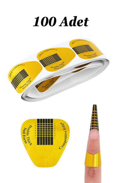Easy Beauty Gold Şablon Protez Tırnak Uzatma Şablon Jel Alt Form Şablonu