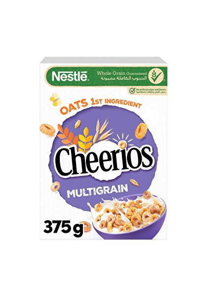 Nestle Cheerios Multigrain Breakfast Cereal 375 g Whole Grain Cereal Rings with Added Vitamins