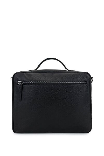 Bruno Rossi Bag Men's Genuine Leather Black Briefcase