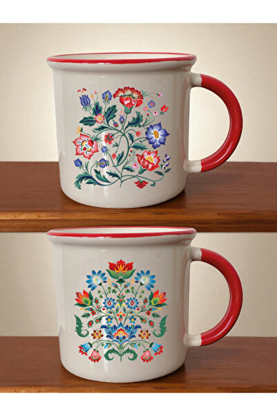 lili hediyelik كوب أحمر مطبوع عليه نقش إبرو - هدايا عيد الحب، هدية للحبيب