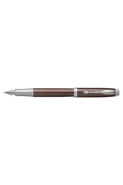 Parker IM Premium Metal Brown Chrome Trim Fountain Pen