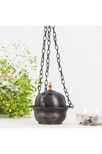 Mitr Bakır Zincirli Reçine & Demet Tütsülük