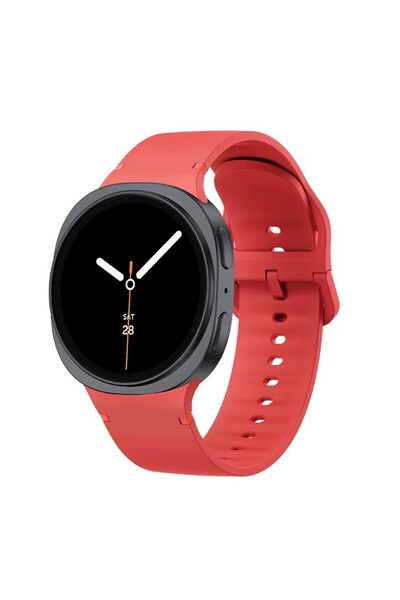 REDz Accessories Simple Sport Strap, Samsung Galaxy Watch 8 / Watch 8 Classic, Adjustable, Silicone, Red