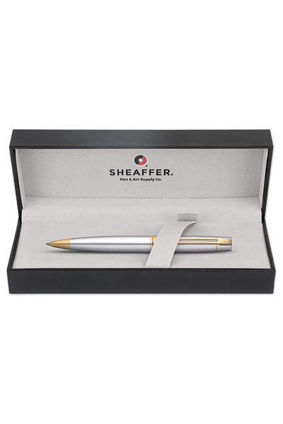 Sheaffer قلم حبر جاف 300 لامع مع حواف ذهبية من الكروم