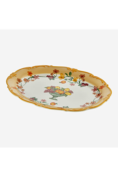 CHIARA ALESSI Il Sogno Turuncu Porselen Servis Tabağı 38X27 Cm