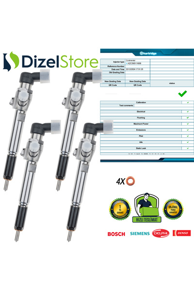 Siemens X4 RENAULT CLİO,LAGUNA,FLUENCE/NİSSAN QASHQAİ 1.5 DCİ ENJEKTÖR H82002...