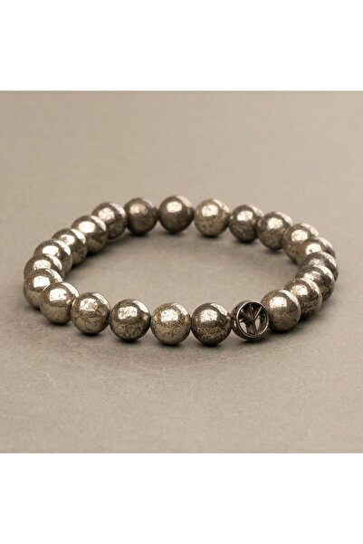 Mitr Pyrite Natural Stone Bracelet (8 mm) – Shield of Fire