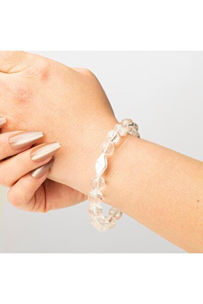 Mitr Crystal Quartz Natural Stone Bracelet (10 mm) – Clear Power