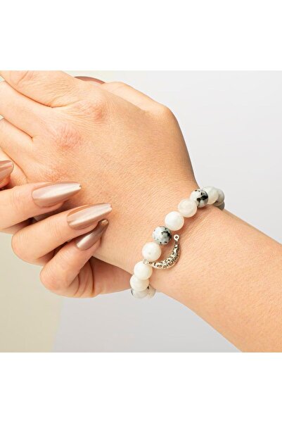 Mitr Moonstone Natural Stone Bracelet (10 mm) – Peaceful Flow