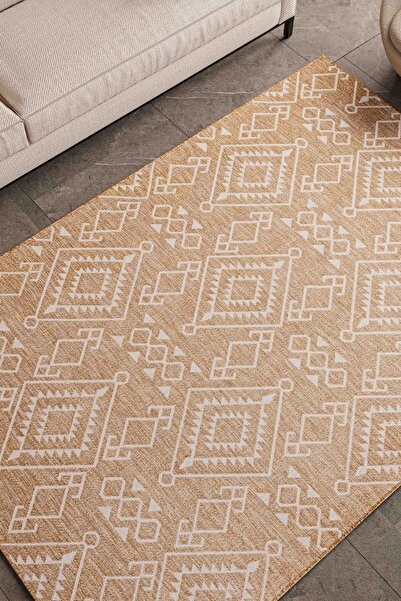 Lorente Home Alegra Covor de bucătărie din paie maro deschis, din iută, cu bază anti-alunecare, covor lavabil din sisal 1854