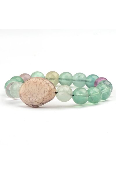 Mitr سوار من الحجر الطبيعي الفلوريت (10 مم) - التنظيف الروحي