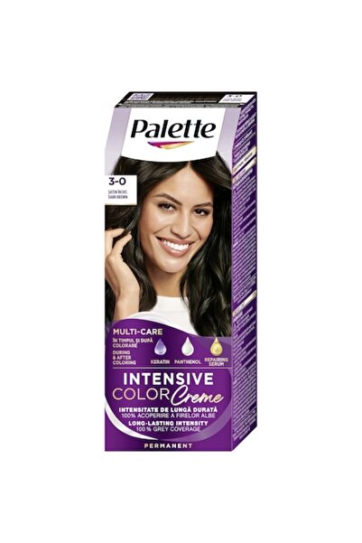 Palette Vopsea de păr permanentă, cremă intensivă de culoare N2 Șaten închis,...