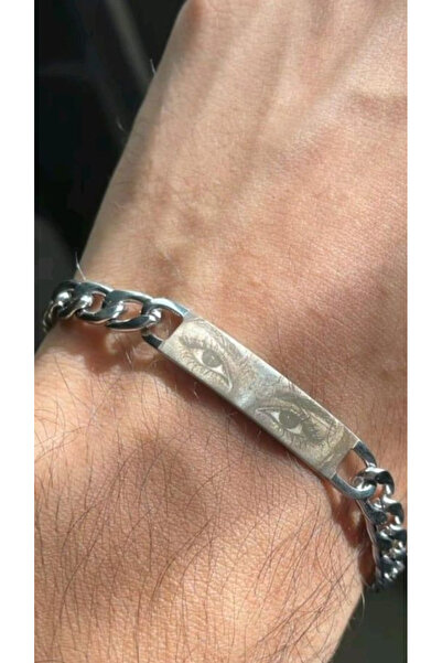 jo jewelry Göz Bileklik Kişiye Özel Resimli Baskı - Hediye - Çelik Bileklik A...