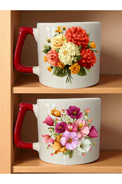 lili hediyelik كوب مطبوع عليه زهور ملونة - هدايا الذكرى السنوية للزواج، هدية ...