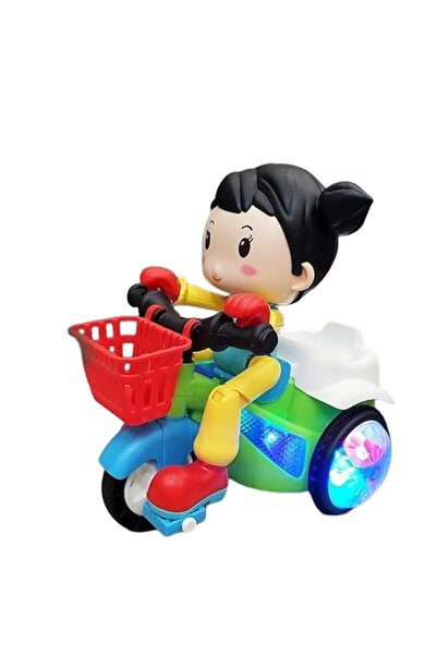 Mixbo Jucărie interactivă multifuncțională - Fetiță cu tricicletă, lumini și ...