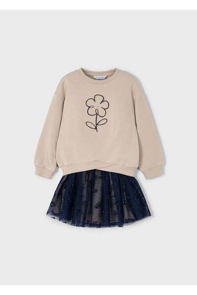 MAYORAL طقم سويت شيرت تنورة بناتي