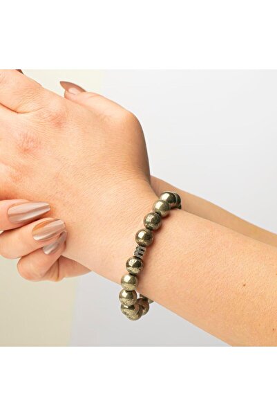Mitr Pyrite Natural Stone Bracelet (10 mm) – Mind Shield