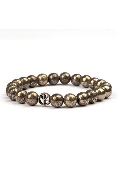 Mitr Pyrite Natural Stone Bracelet (8 mm) – Shield of Fire