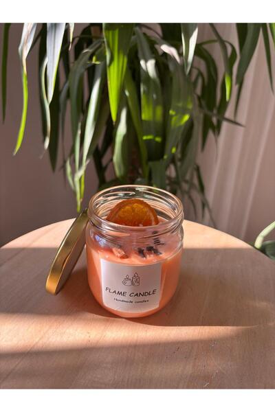 FLAME CANDLE HANDMADE CANDLES Aromaterapi Bolluk ve Bereket mumu , Portakal ,...