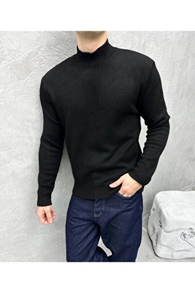 OKSHEN Men's Half Turtleneck Knitwear Sweater