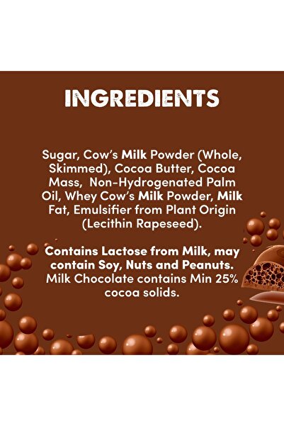 Nestle Aero Chocolate Bubbles 18 g Light and Airy Milk Chocolate Treat with Smooth Melting Texture